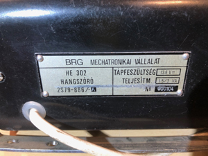 BRG HE302 hangszóró egység, FM301 rádióhoz, FM302 rádióhoz, FM303 rádióhoz, FM304 rádióhoz